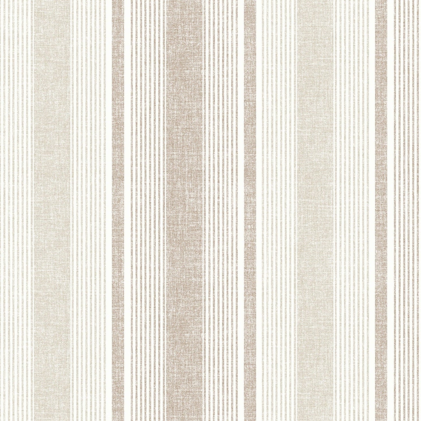 Ojai Stripe Wallpaper - Neutral Linen Texture Striped Wall Covering